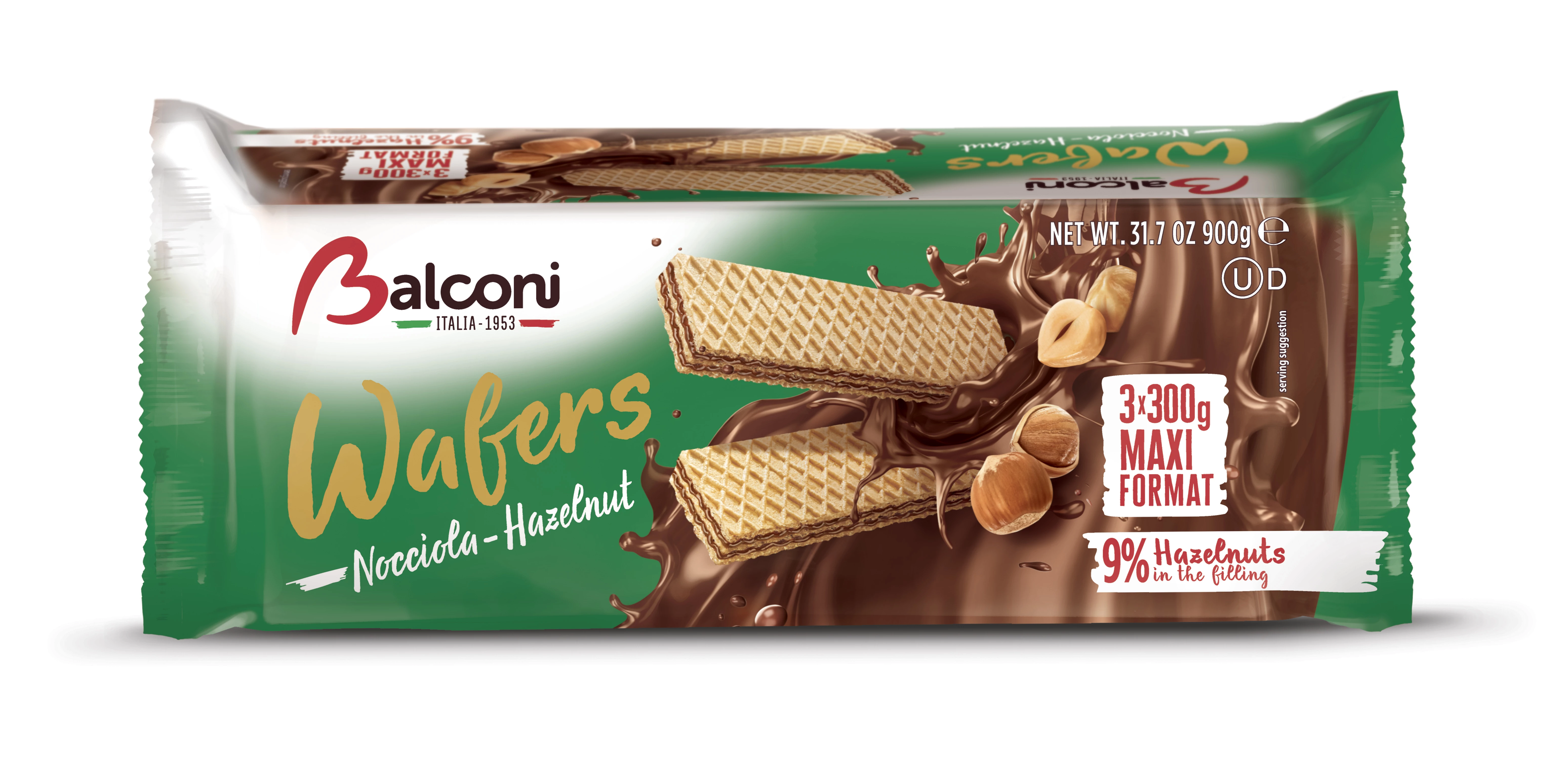 Hazelnut Wafers 3 X 300g - BALCONI