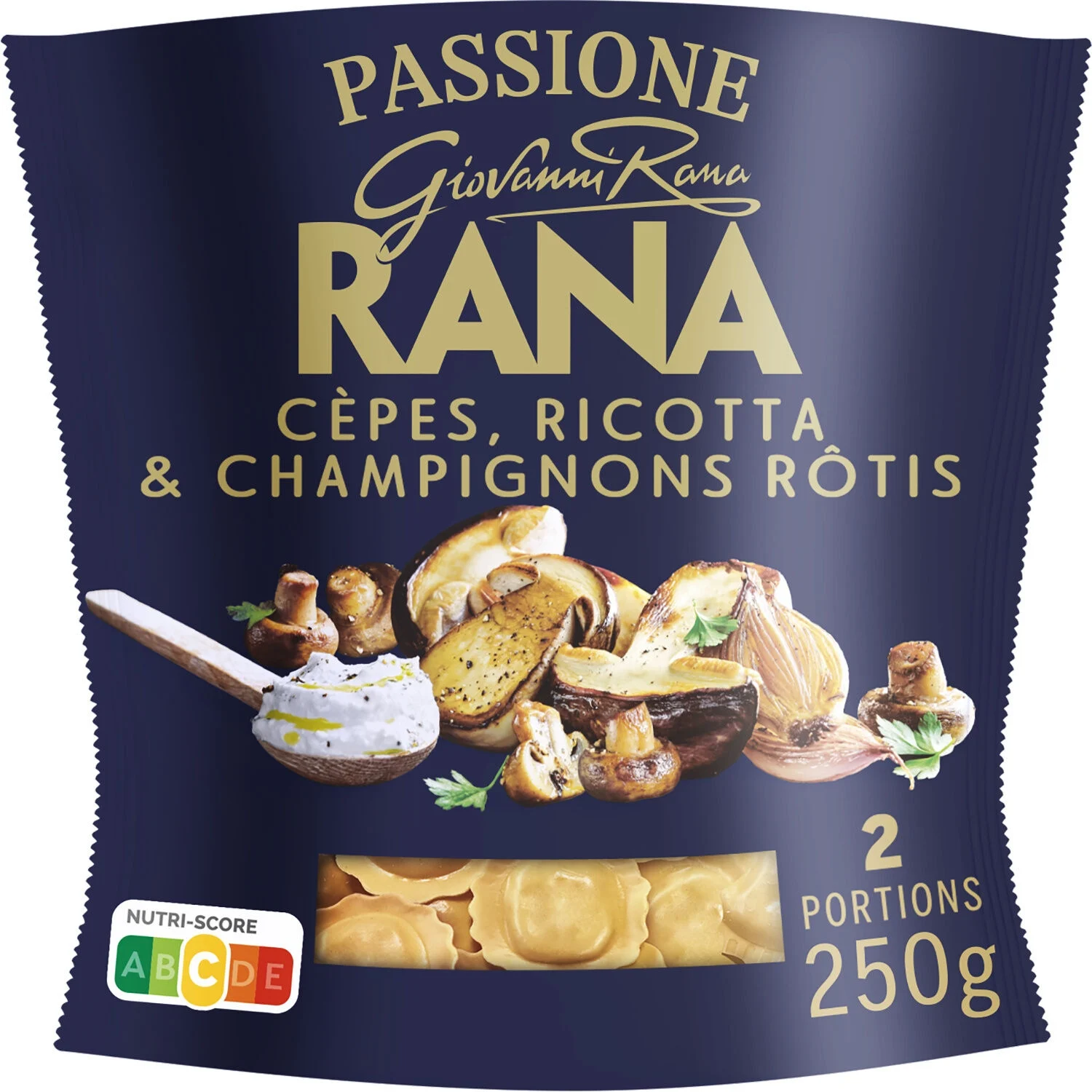 Fresh Pasta Ravioli Porcini, Roasted Mushrooms & Ricotta 250g - Rana