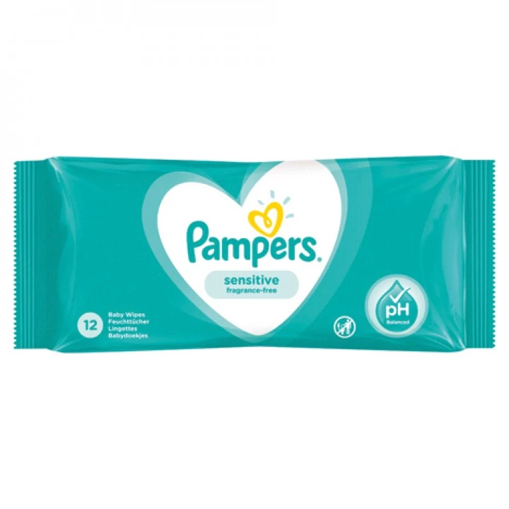 Lingettes sensitive x12 - PAMPERS