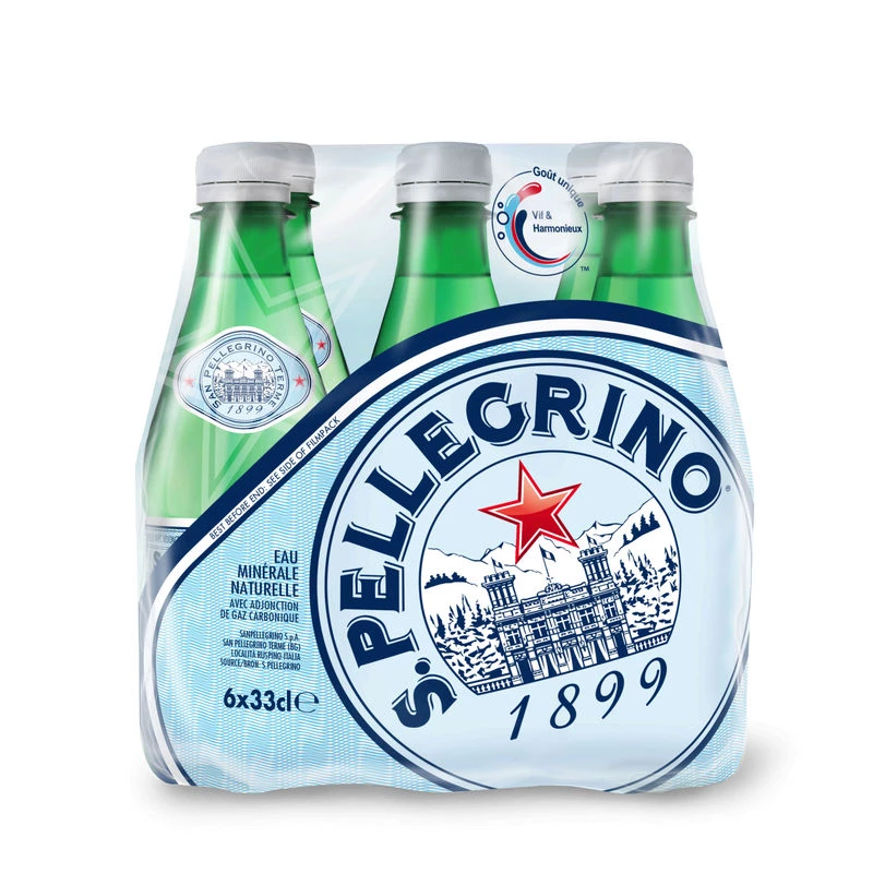 Газированная минеральная вода 6x33cl - SAN PELLEGRINO