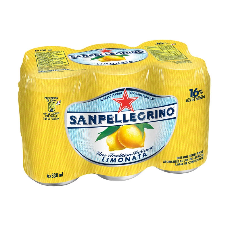 Boisson gazeuse citron 6x33cl - SAN PELLEGRINO