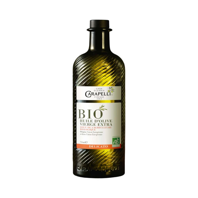 Extra lively organic olive oil 75cl DELICATE