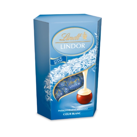 200g Lindor Cornet Coeur Blanc