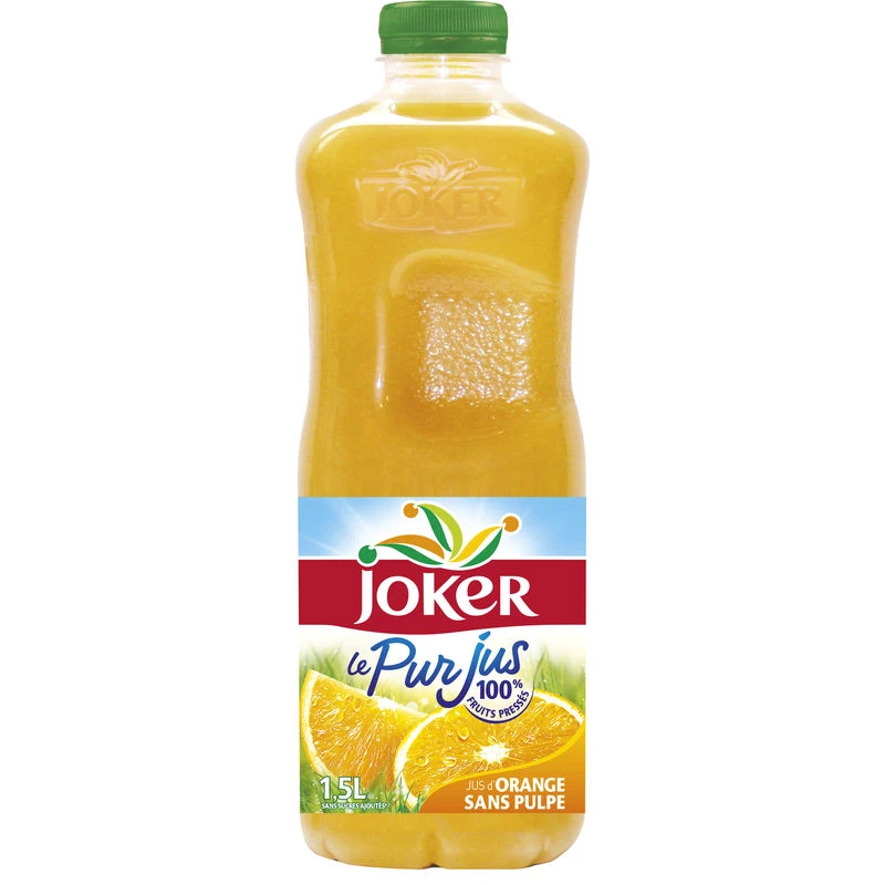 Puur sinaasappelsap zonder vruchtvlees 1,5L - JOKER