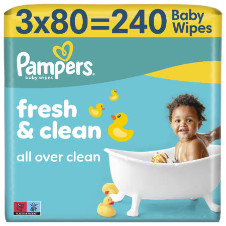 Pampers Linget Freshclean 3x80