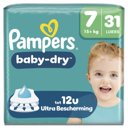Couches Baby-Dry Taille 7 - 15kg+ x31 -PAMPERS