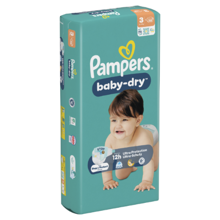 Couches Baby-Dry 6-10kg - Taille 3 x52 - PAMPERS