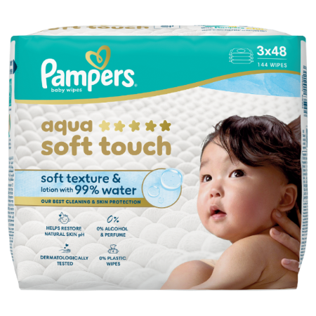 Lingettes Aqua Soft Touch 3x48