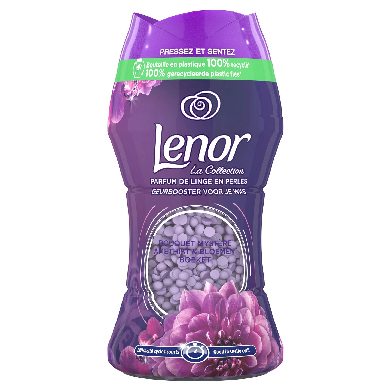 Discounting Linen Perge in Bouquet Amethyst & Floral pearls 154G - LENOR