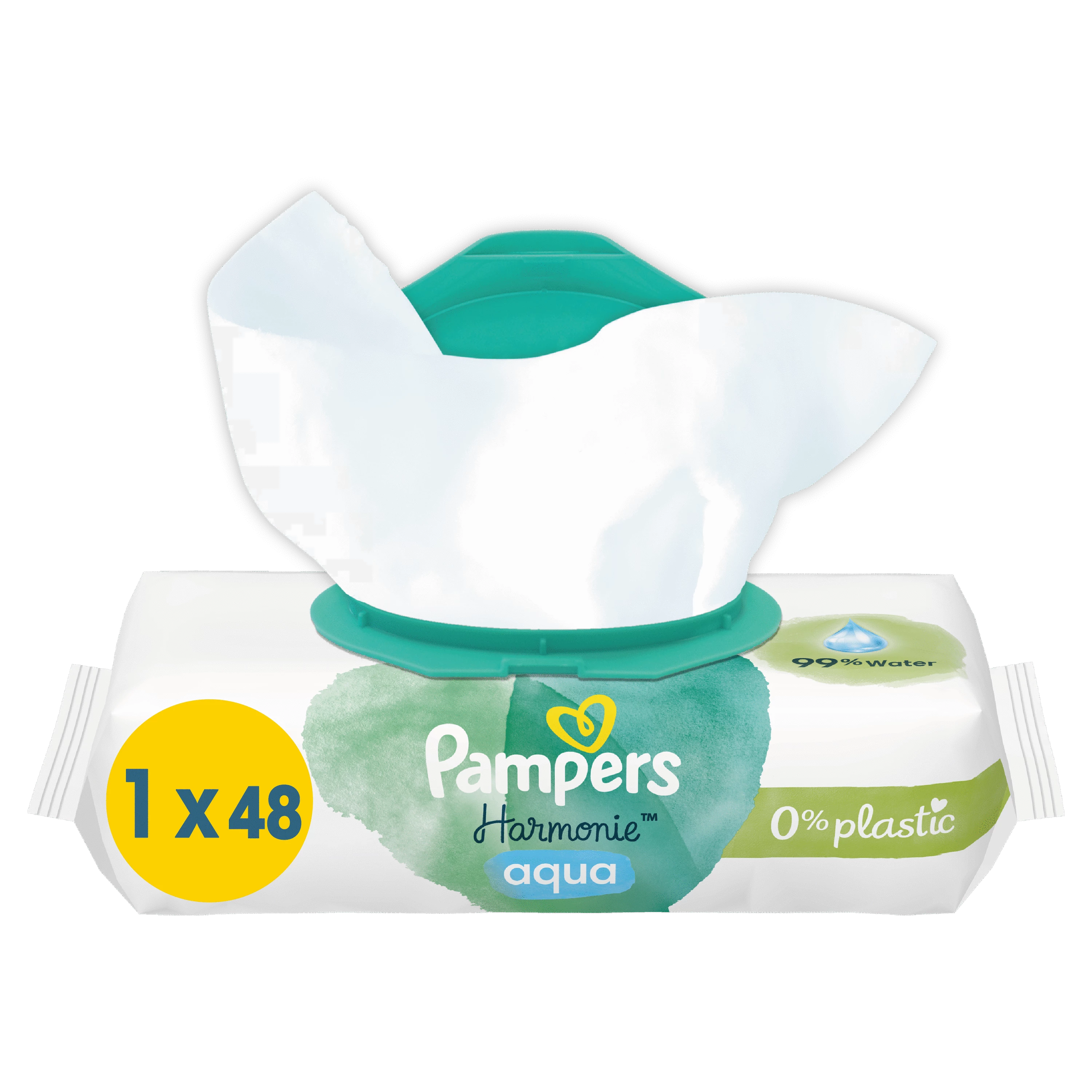 Harmony Aqua Baby Wipes x48 - PAMPERS