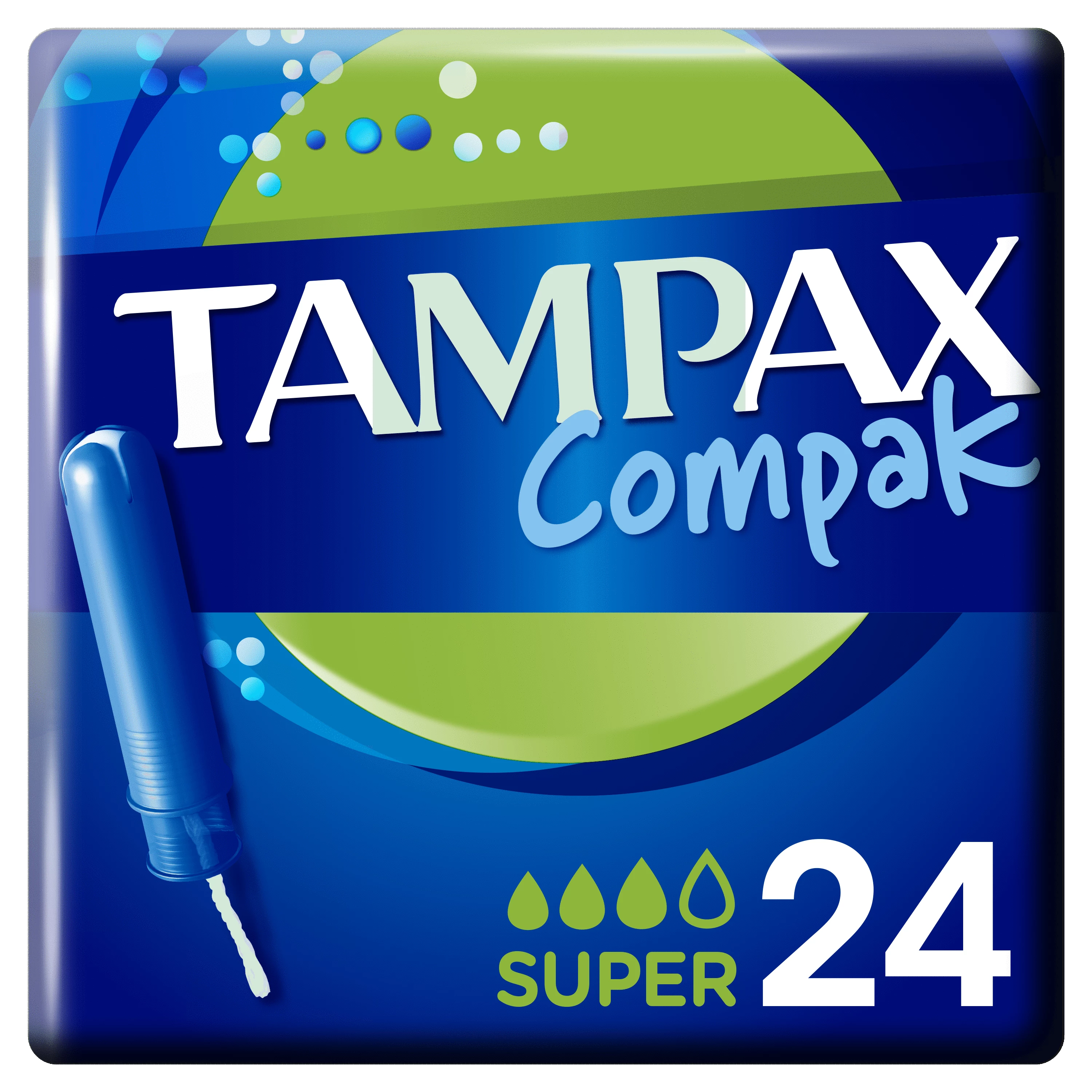 Tampons with Super Compak Applicator x22 - TAMPAX