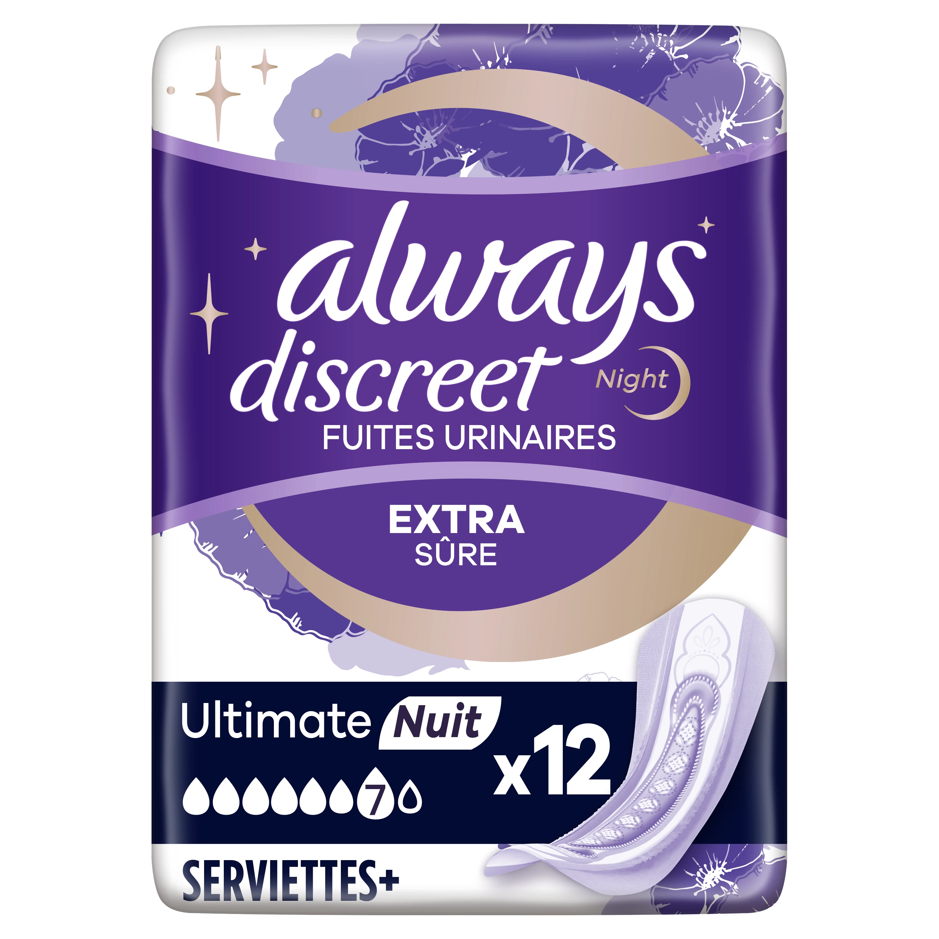 Always Discreet 12 Serv Nuit