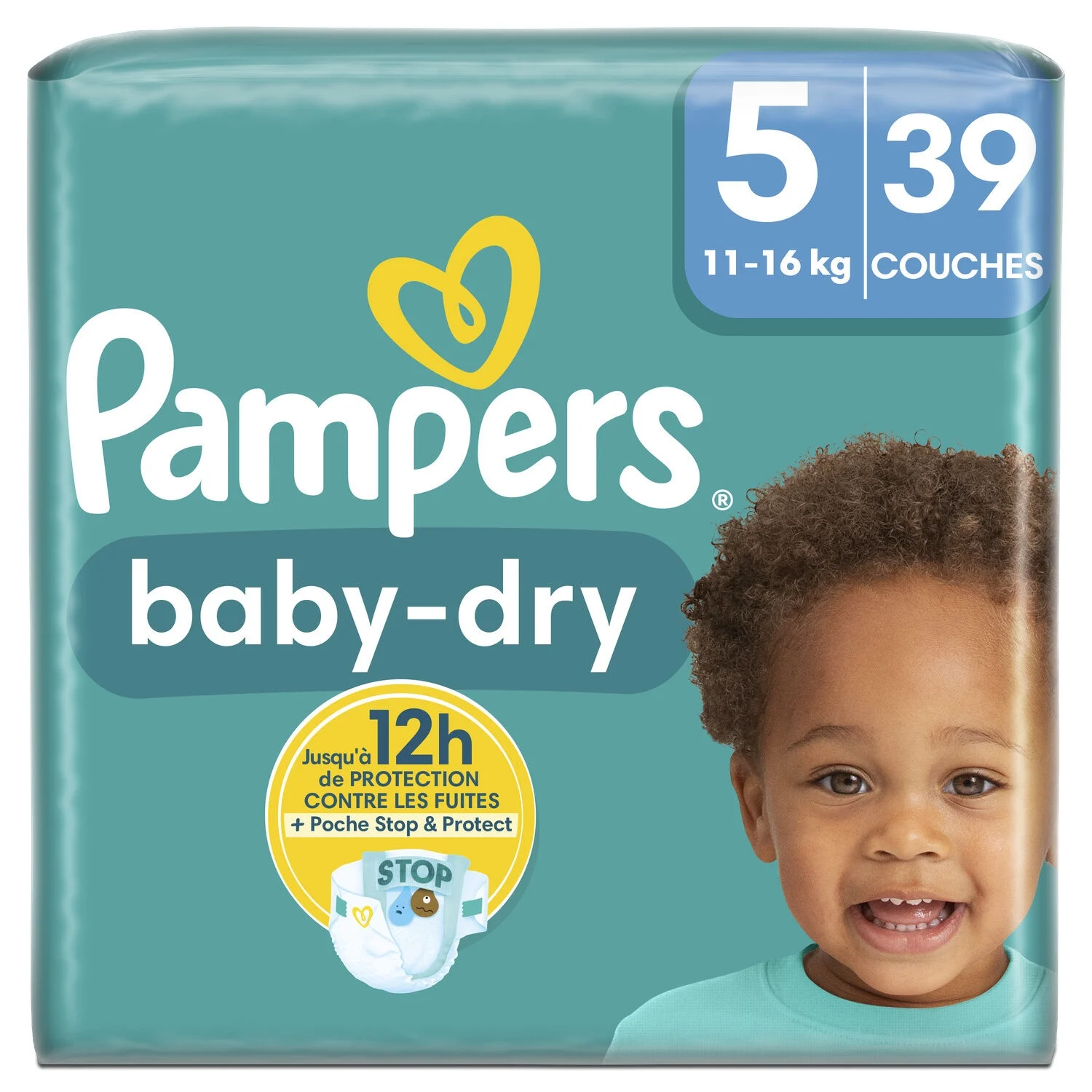 Couches Baby-dry T5 X39 - PAMPERS
