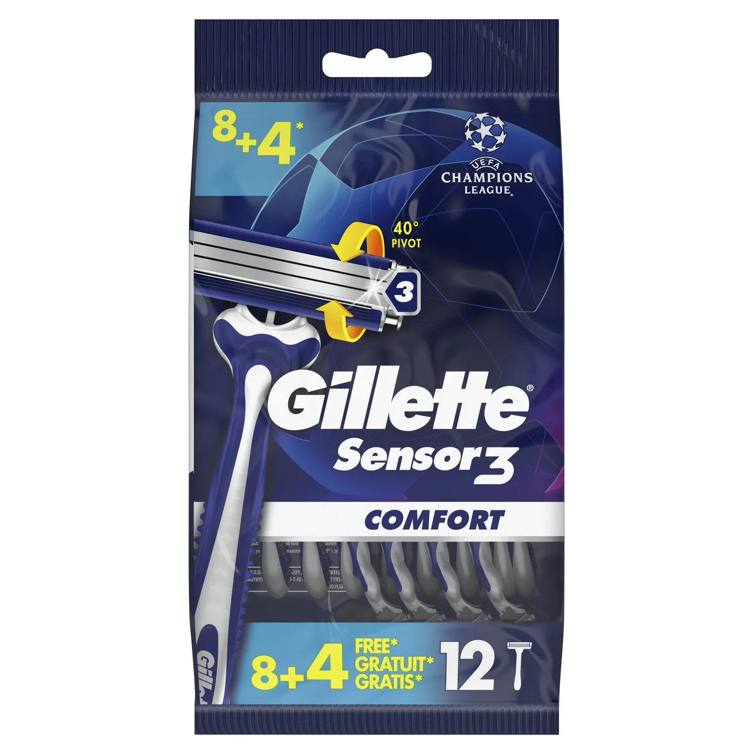 Artillas desechables para hombres sensor3 comodidad - Gillette
