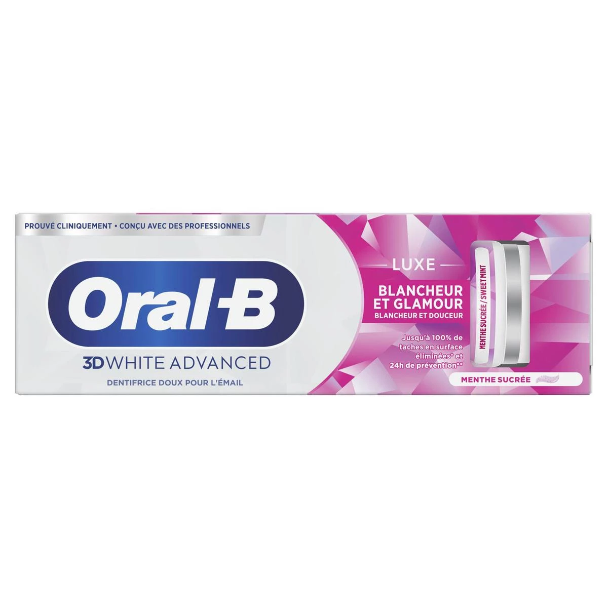 Dentifrice 3d White Advanced Luxe Blancheur Glamour 75ml -oral-b