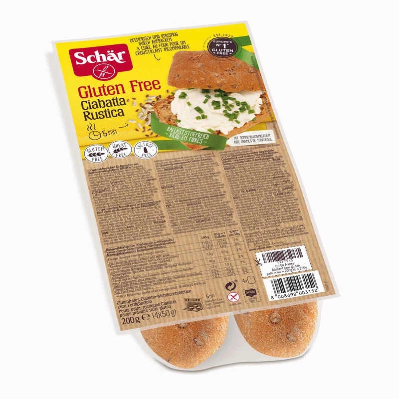 200g Ciabatta Rustica Ssg Shar