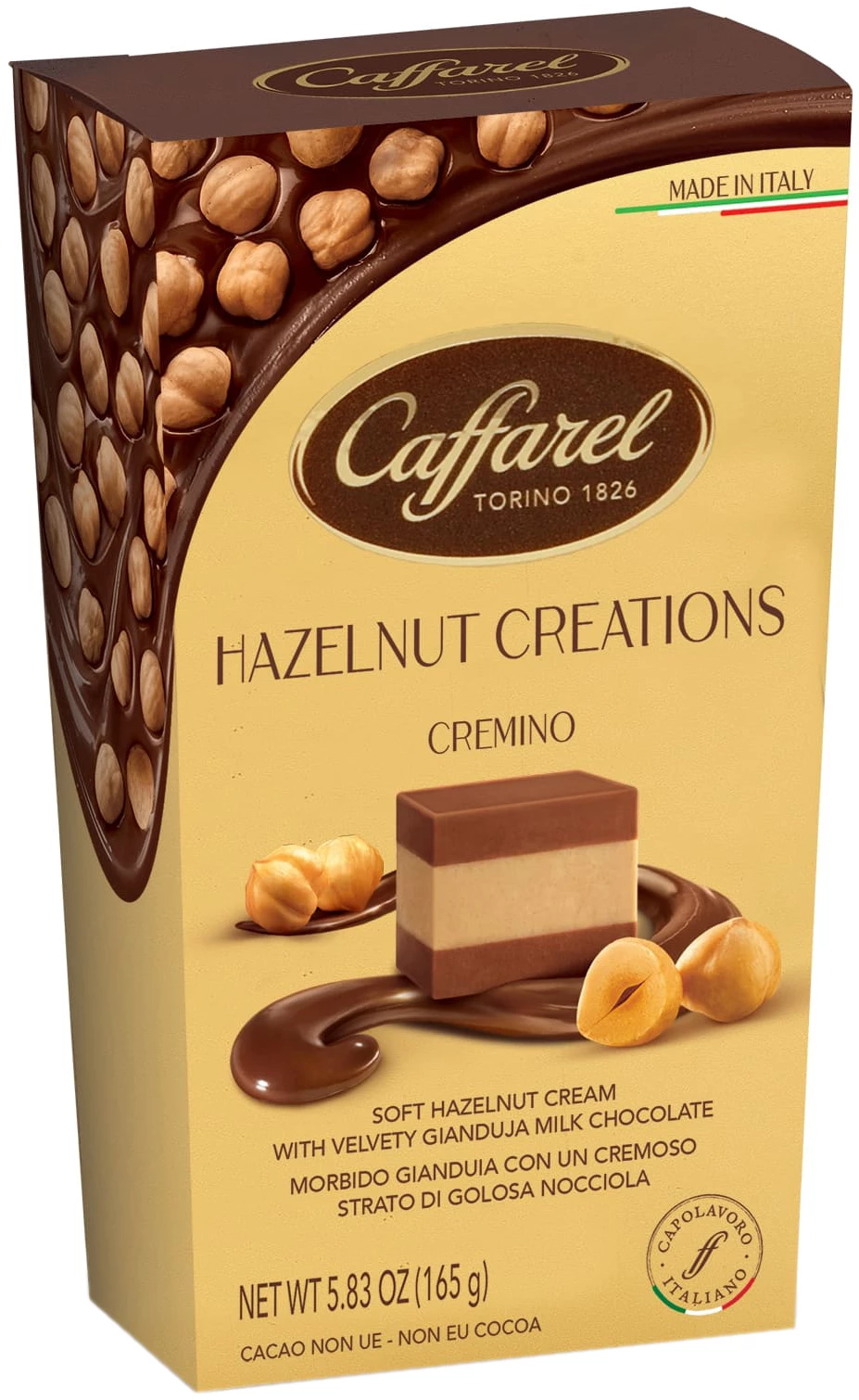 Creazione di cioccolato cono piemontese con nocciole 165G - CAFFAREL