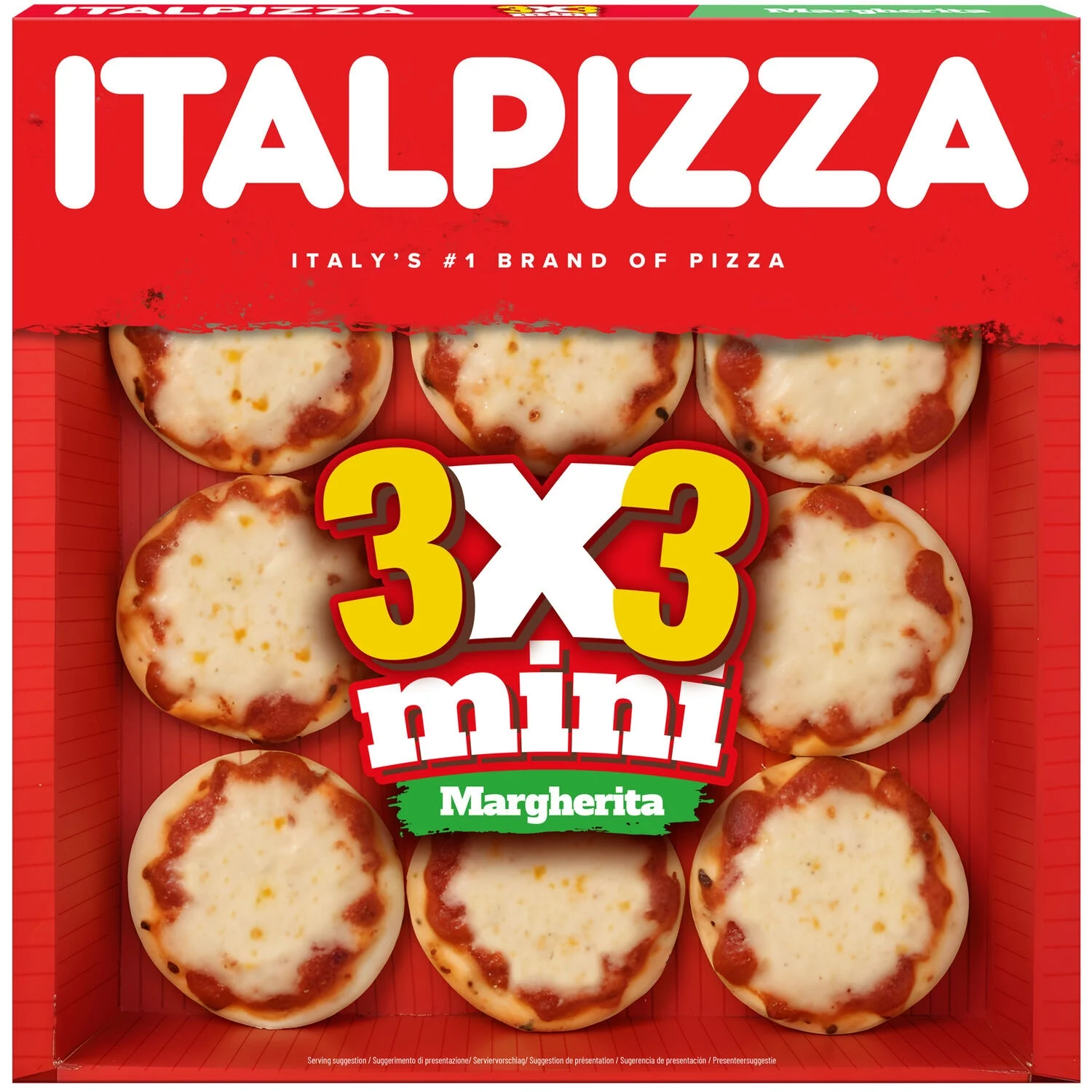 Pizza Mini 3x3 Margherita da 290g - ITALPIZZA
