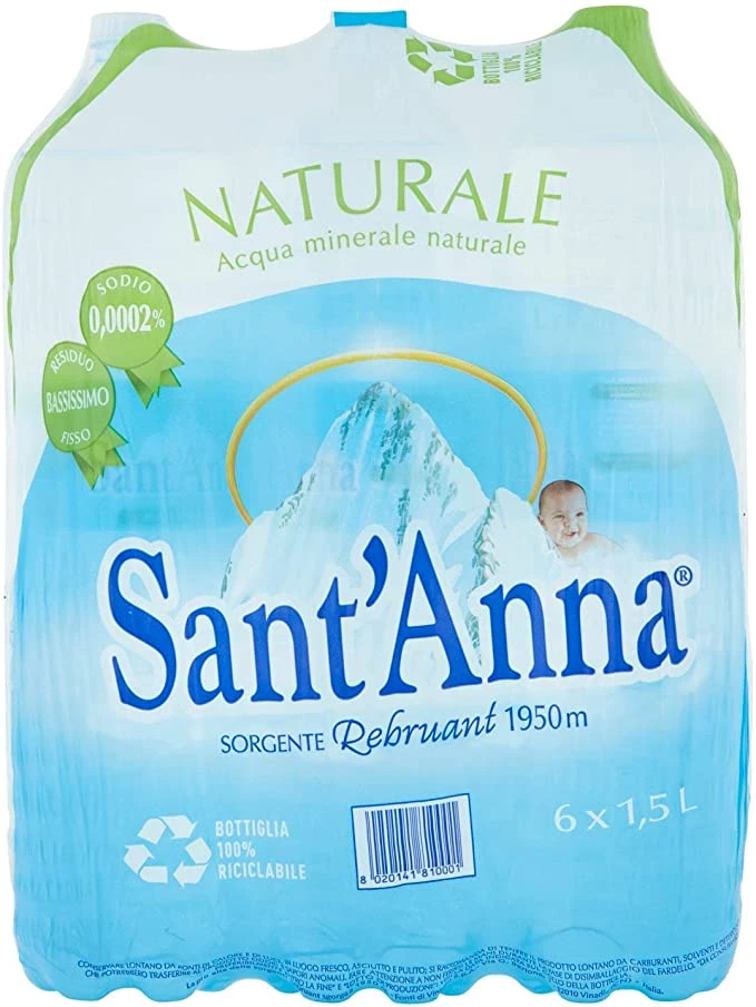 Natuurlijk mineraalwater 6x1,5L - SANT' ANNA