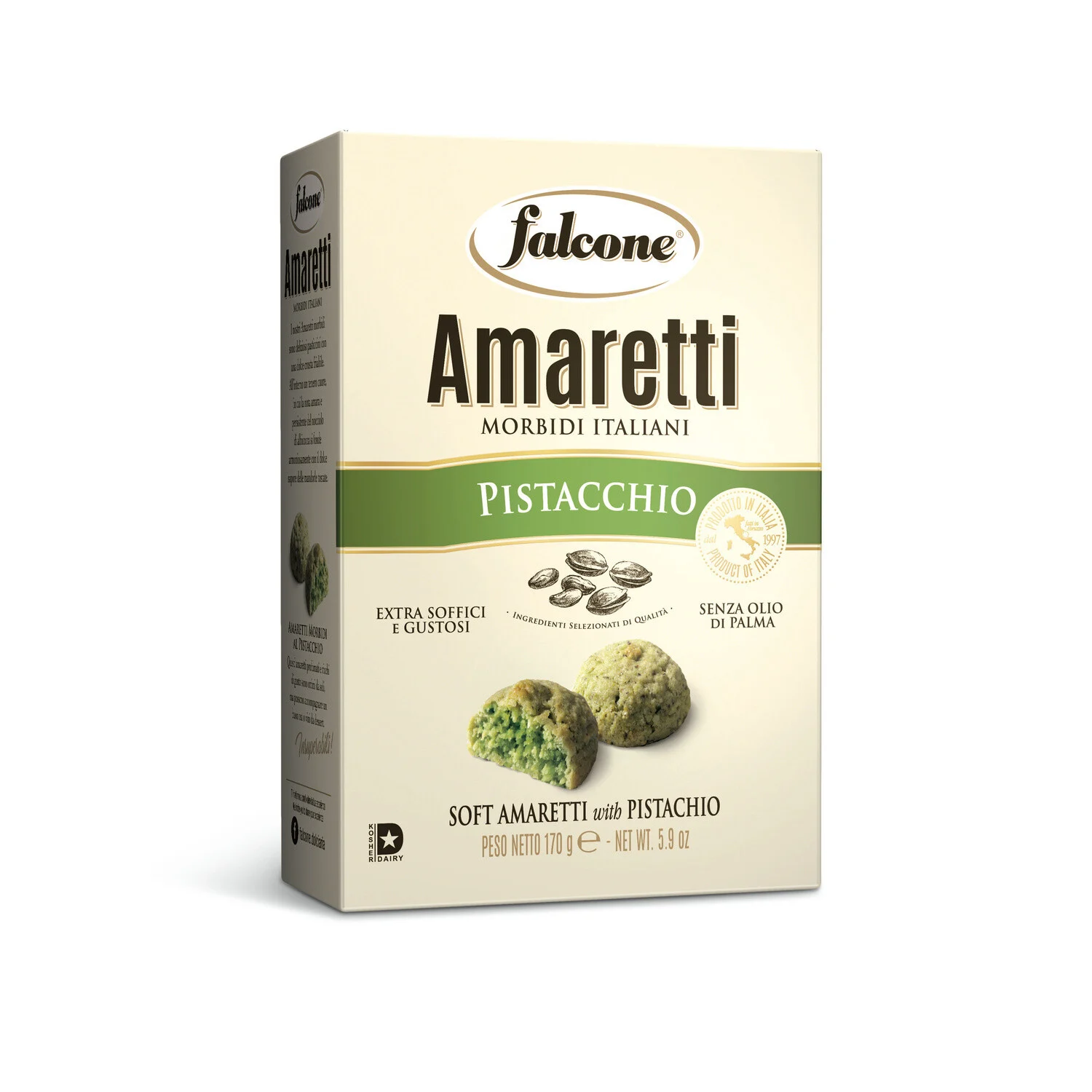 Amaretti Biscuits With Pistachio 170g - Falcone
