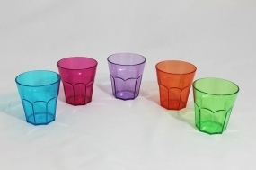 Petit Verre A Facettes Cou Ble