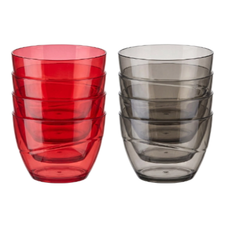 Lot De 4 Coupelles Rouges