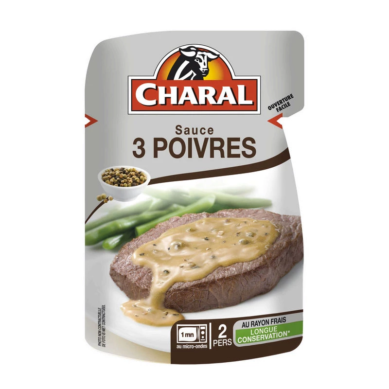 Sauce 3 Poivres, 120g  - CHARAL