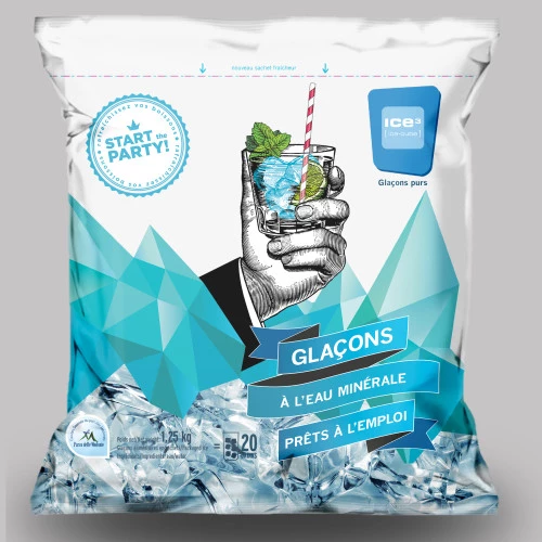 Glaçons à l'eau minérale 1,25kg - ICE 3