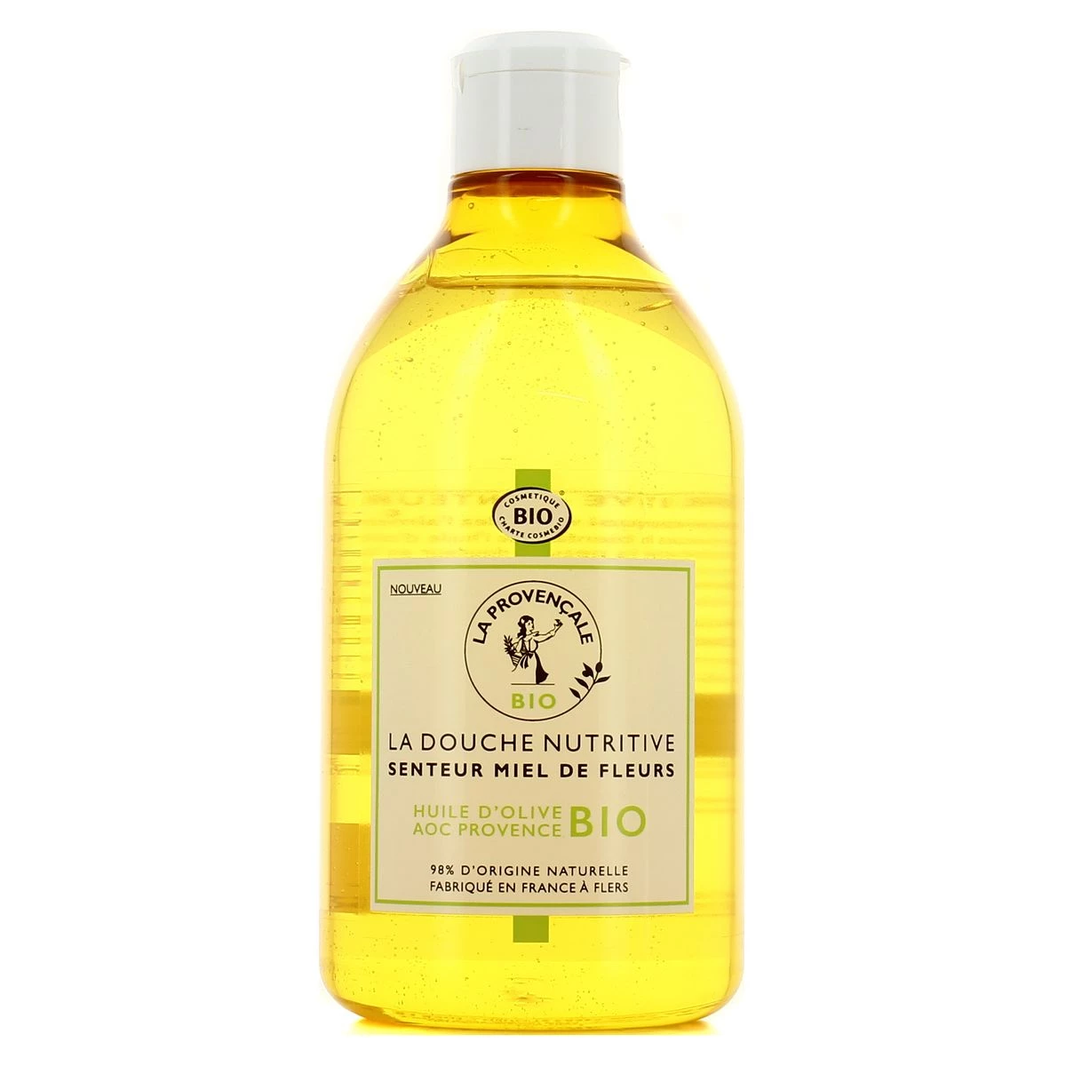 Nutritious shower gel with organic flower honey scent 500ml - LA PROVENÇALE