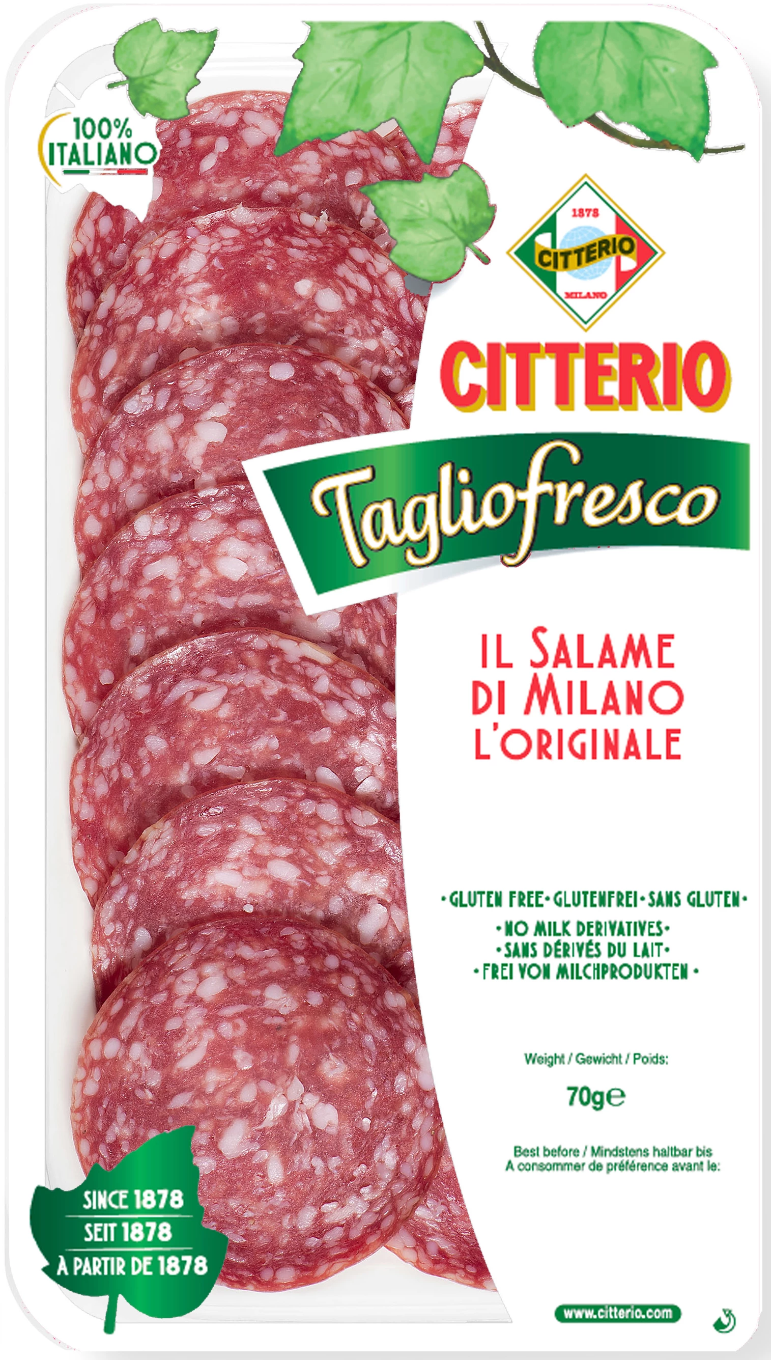 Salami de Milan taglio fresco 70g - CITTERIO