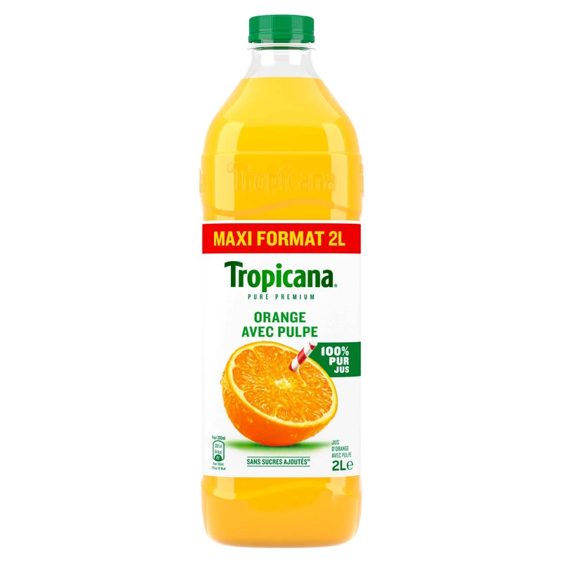 Pur jus d'orange avec pulpe 2L - TROPICANA