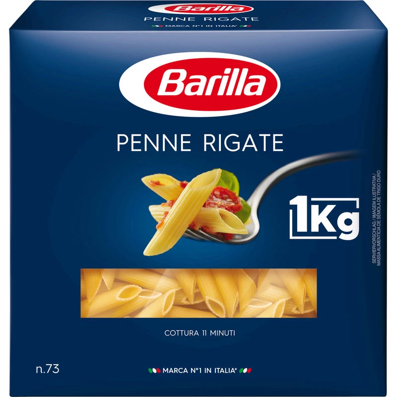 Massa Penne Rigate, 1kg - BARILLA