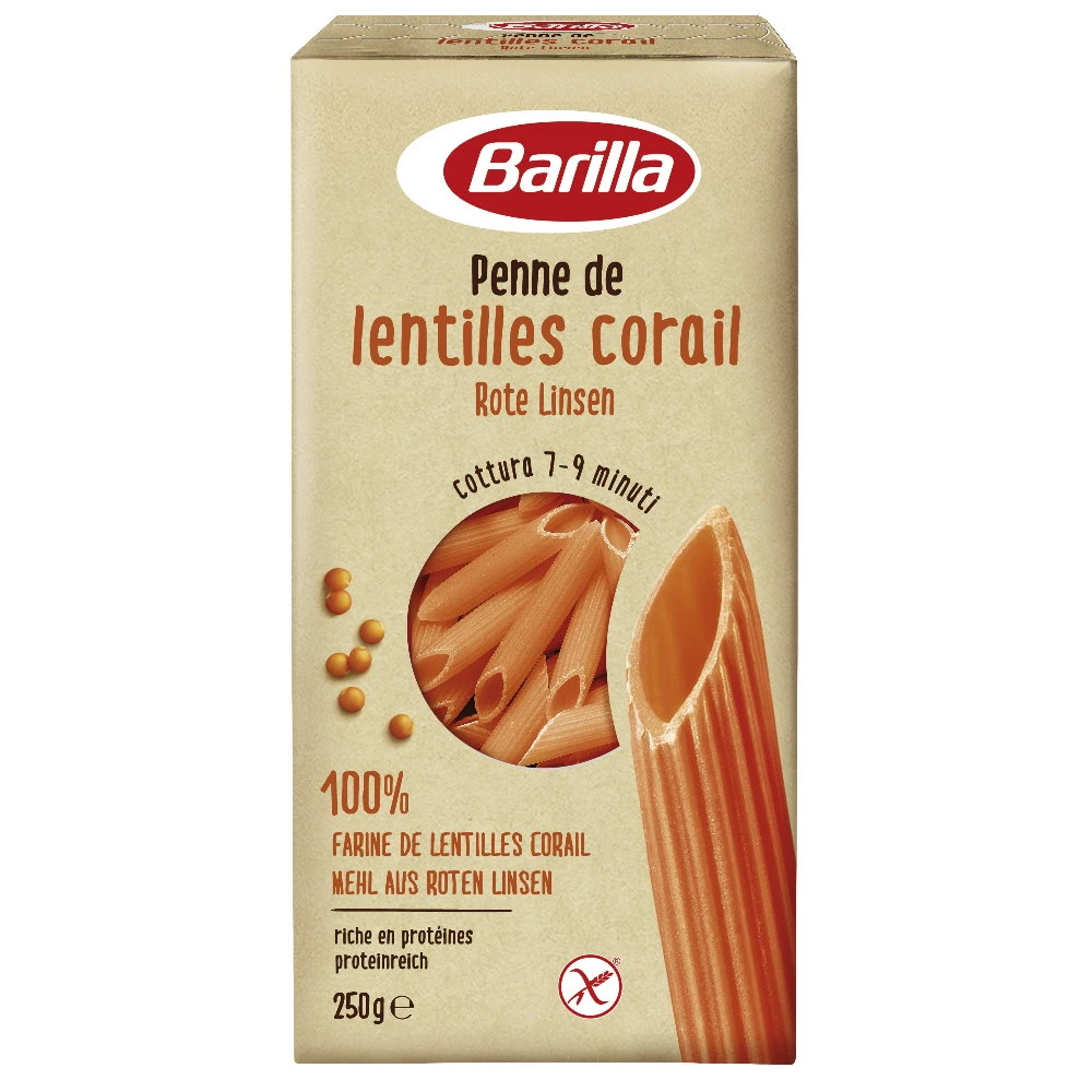 Glutenfreie Korallen-Linsen-Penne-Nudeln 250g - BARILLA