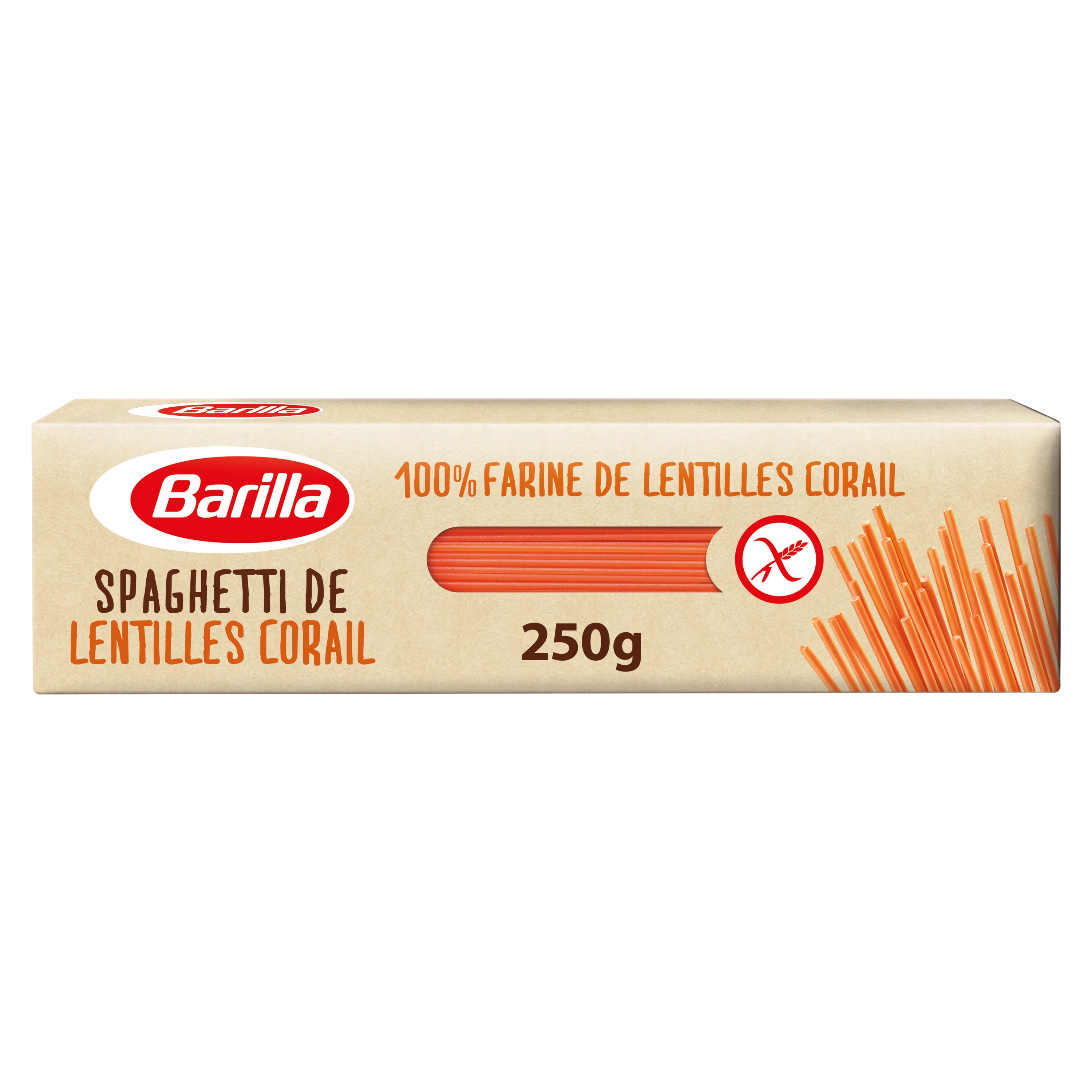 Spaghetti Lentil.corail 250g