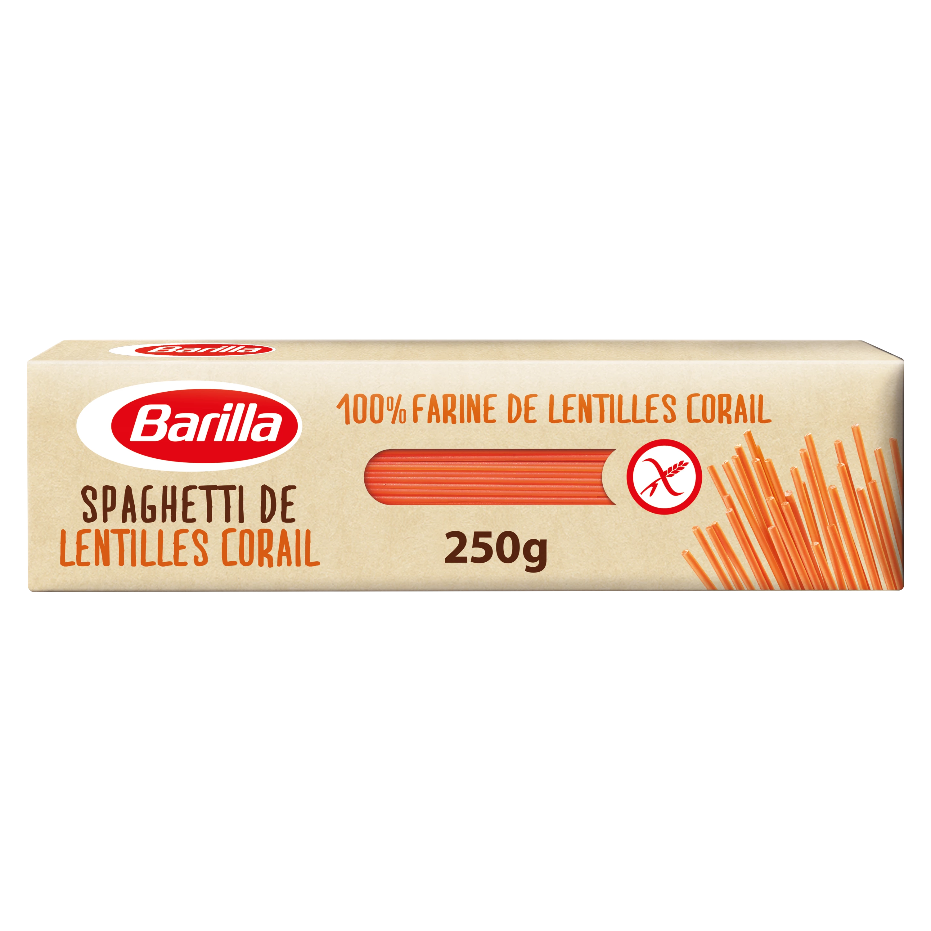 معكرونة العدس المرجاني خالية من الغلوتين، 250 جرام - BARILLA