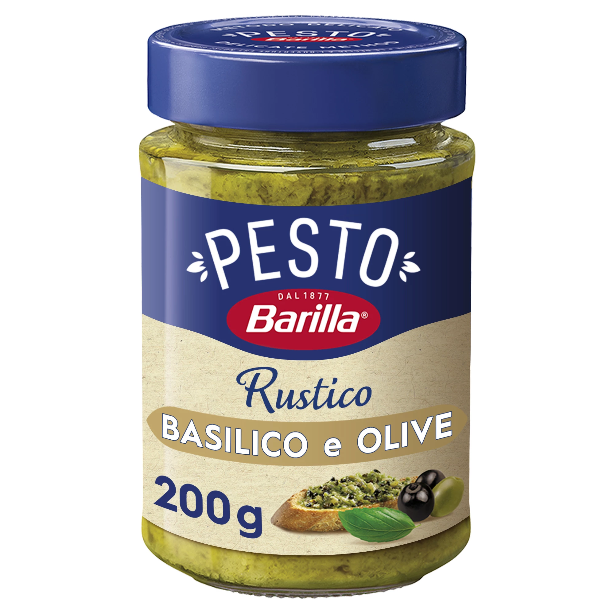 Sauce Pesto Rustico Basilic et Olive 200g - BARILLA