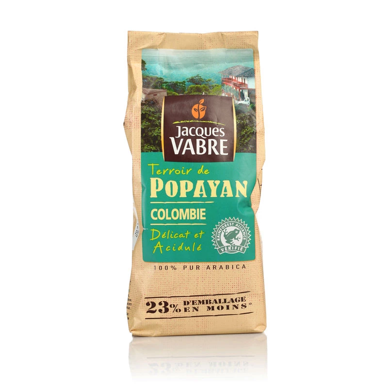 Gemahlene Kaffeenoten aus Popayan, Kolumbien, 250 g - JACQUES VABRE