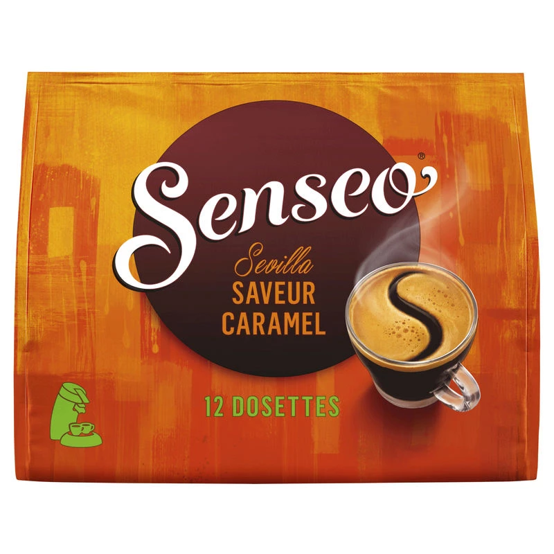 Café saveur caramel 12 dosettes 83g - SENSEO