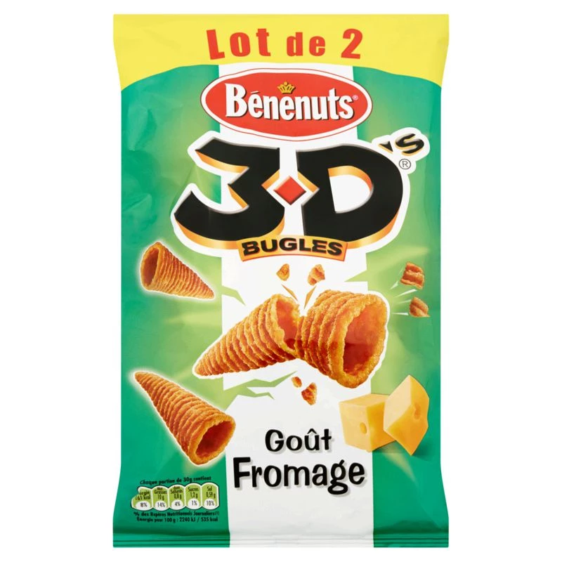 Chips 3DS Fromage, 2x85g - BENENUTS
