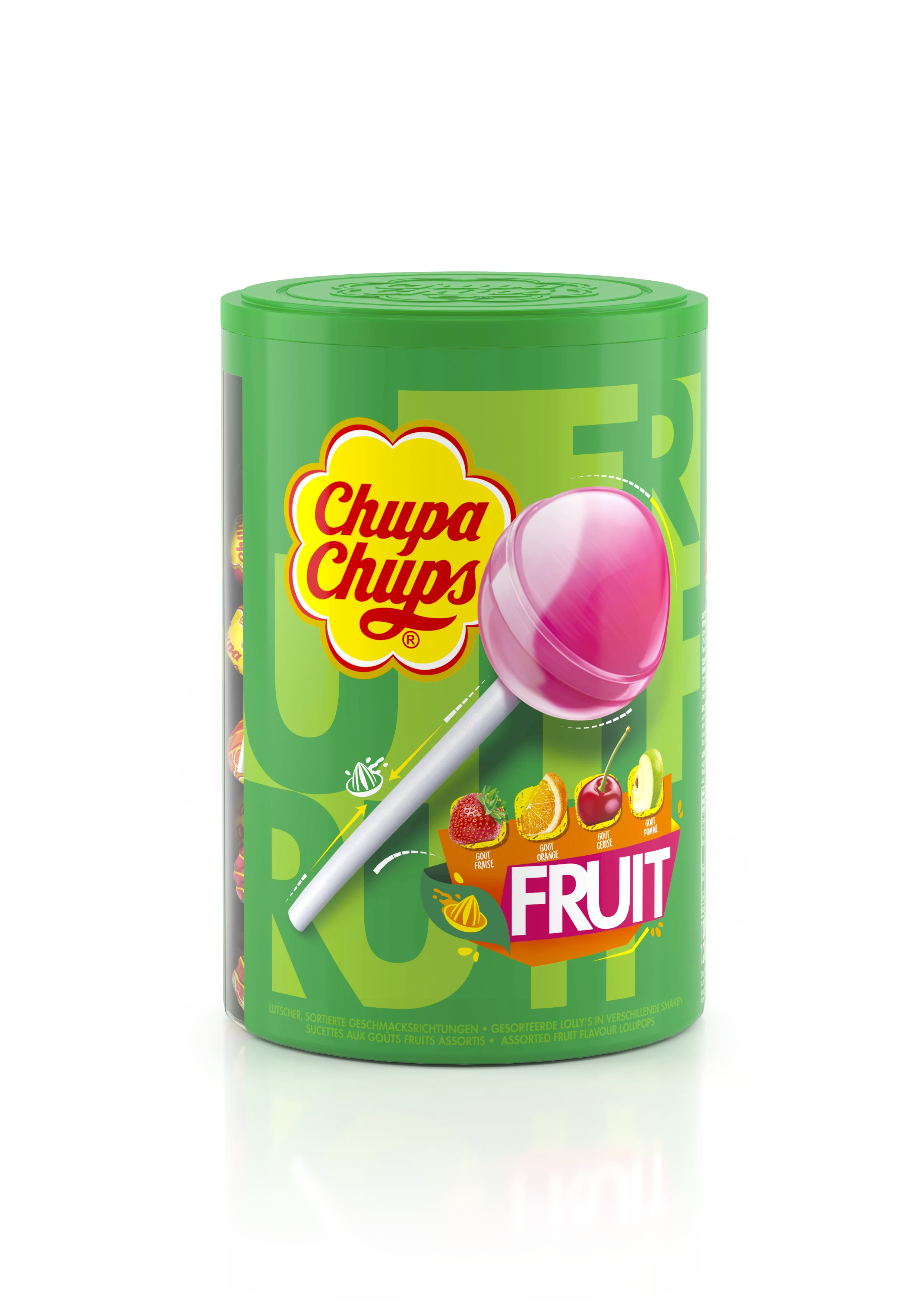 Tubo De 100 Sucettes Classiques Chupa Chups Parfum Fruit