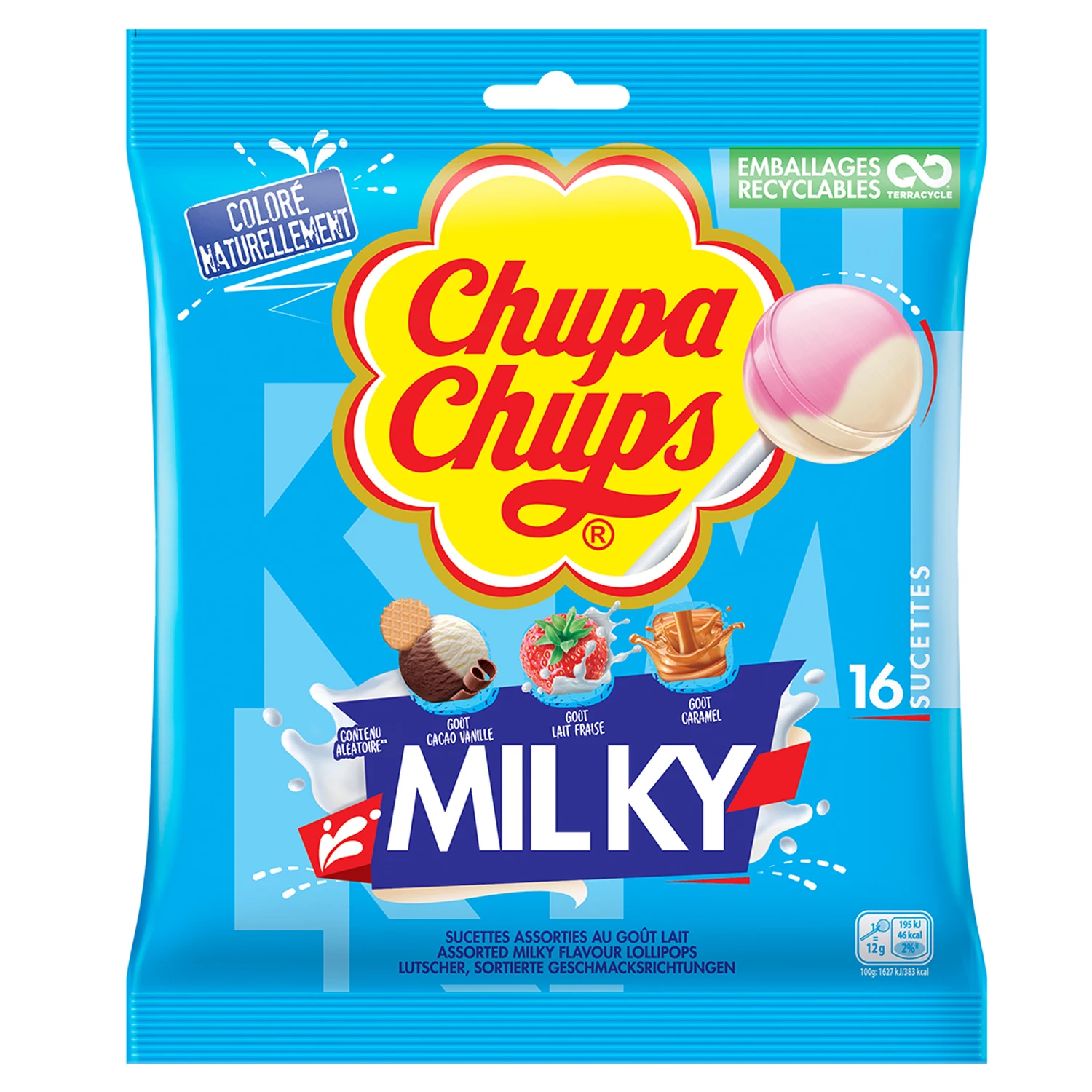 Piruletas clásicas sabor a leche x16 - CHUPA CHUPS