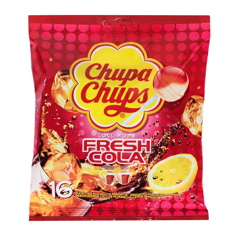 Classic lollipops fresh cola flavor x16 - CHUPA CHUPS