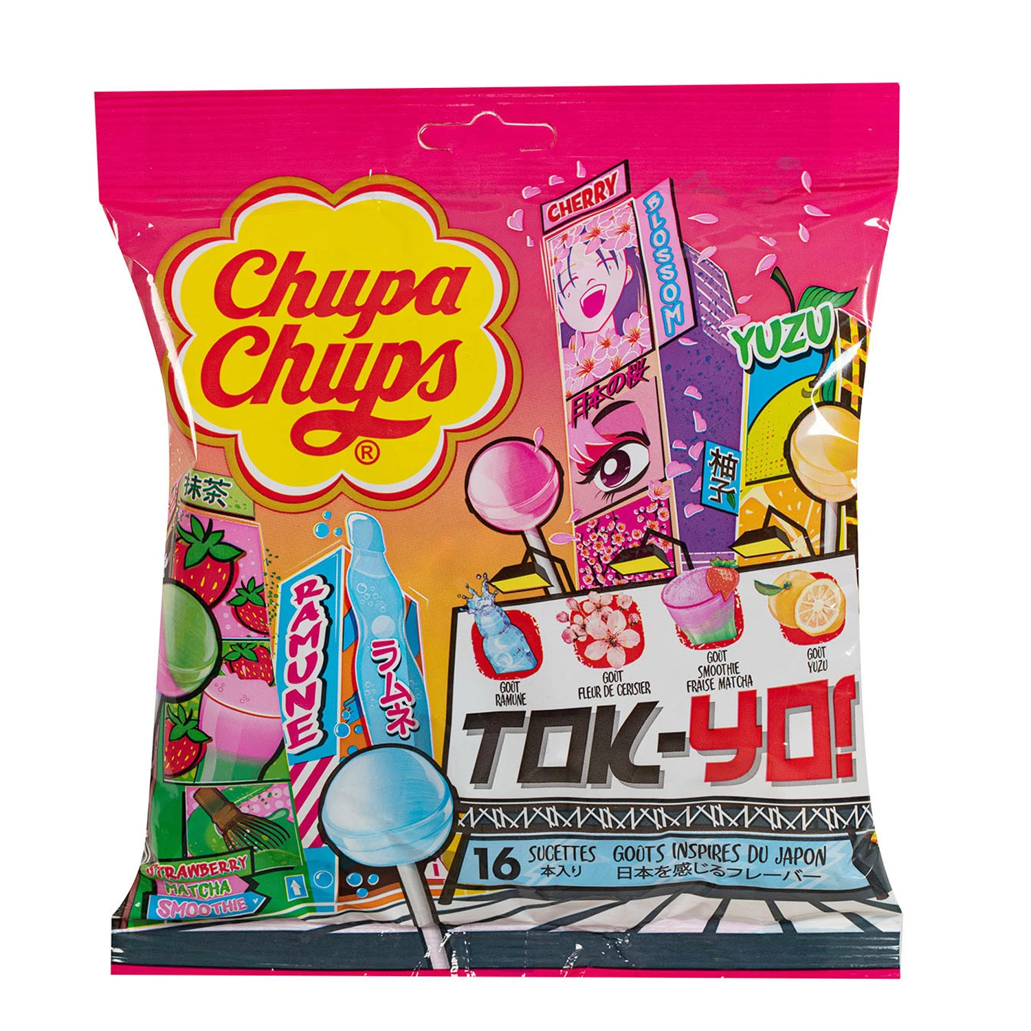 Sucettes parfum Tokyo x16 - CHUPA CHUPS