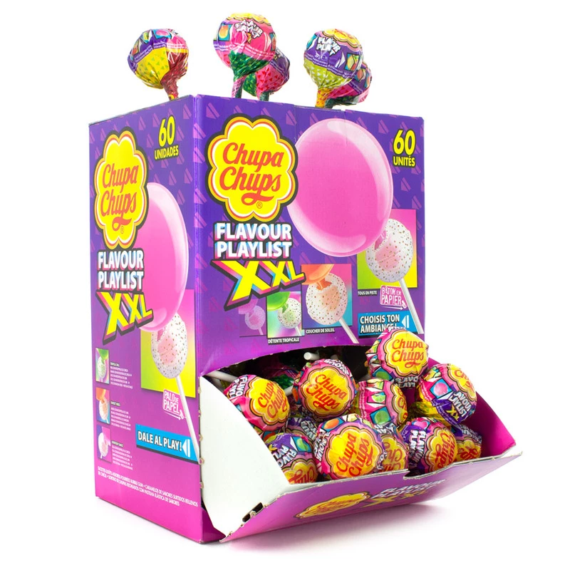Коробка из 60 леденцов из плейлистов размера XXL - CHUPA CHUPS