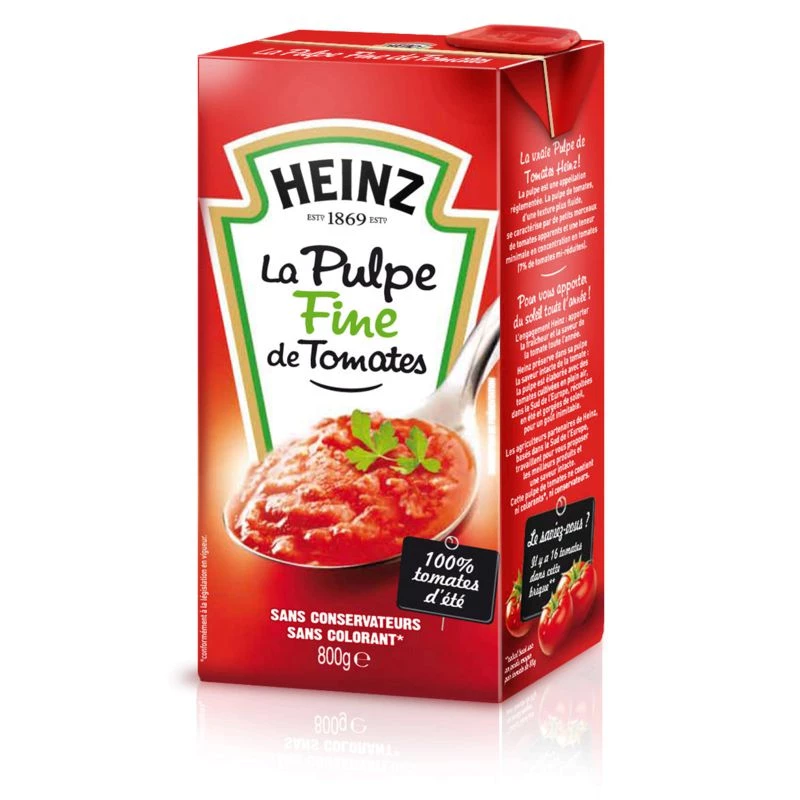 Pulpe Fine de Tomate; 800g - HEINZ