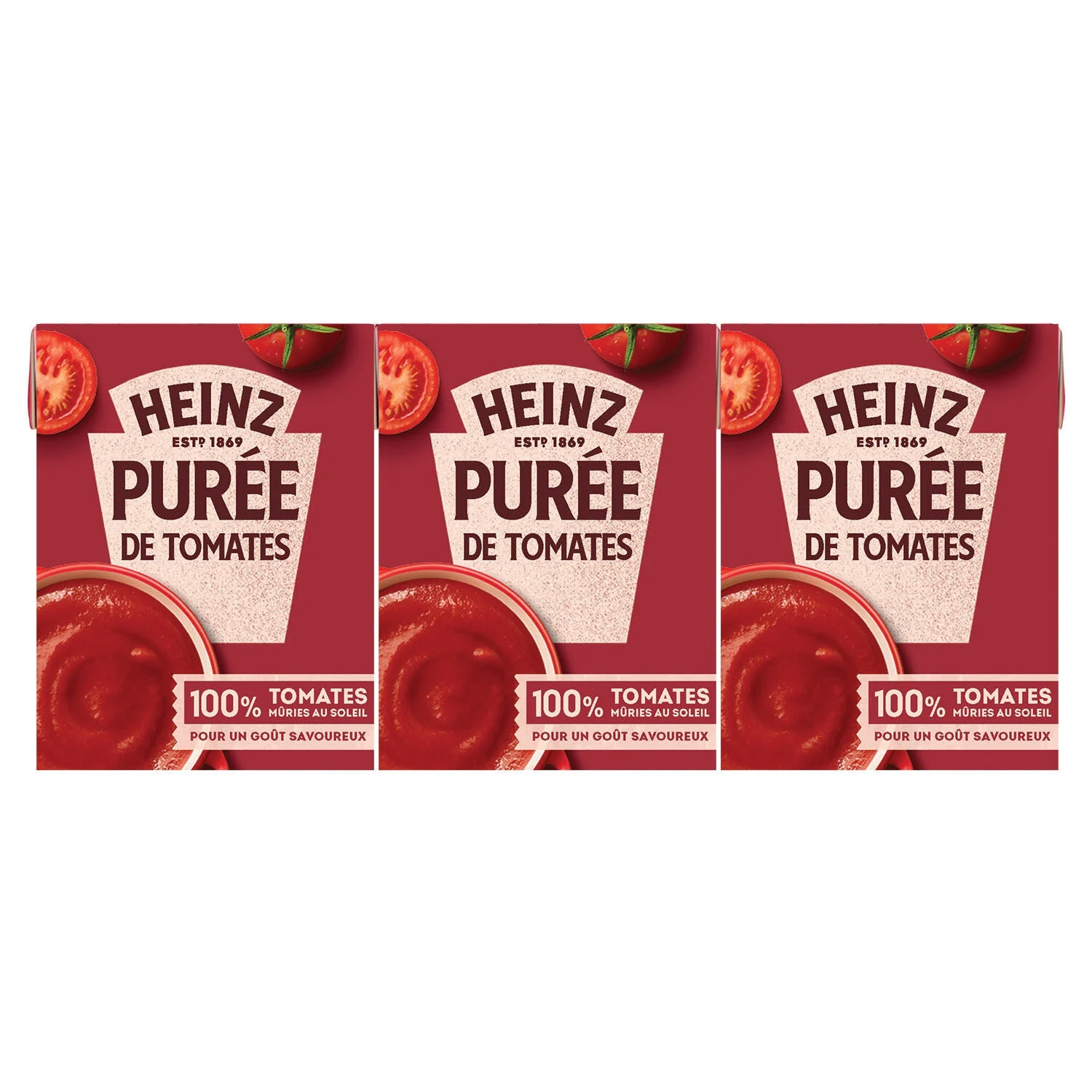 Plain Tomato Puree 3x212g - Heinz