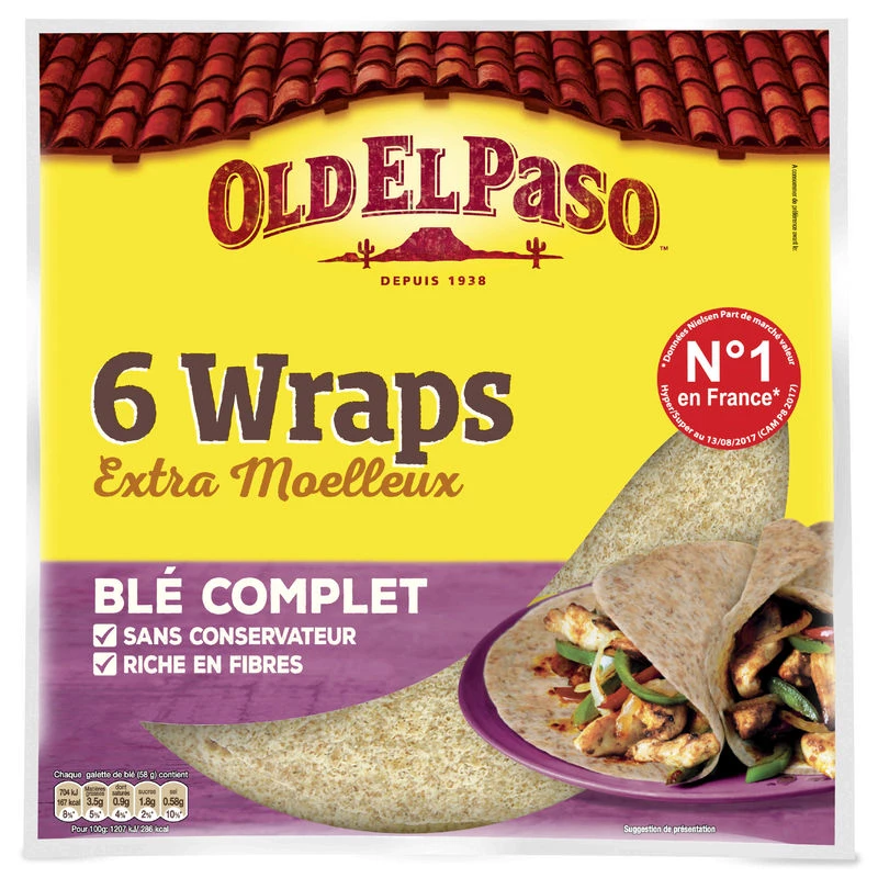 Wraps Blé Complet 350g - Old El Paso