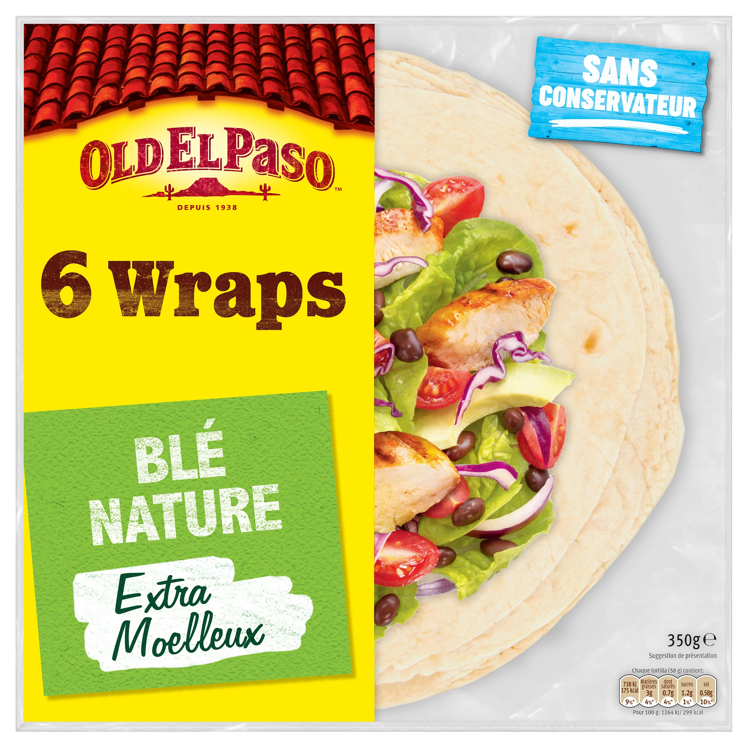 Wraps de trigo simples - OLD EL PASO