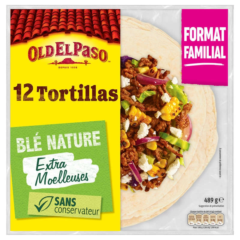 Tortilhas De Ble Nature F.f 48