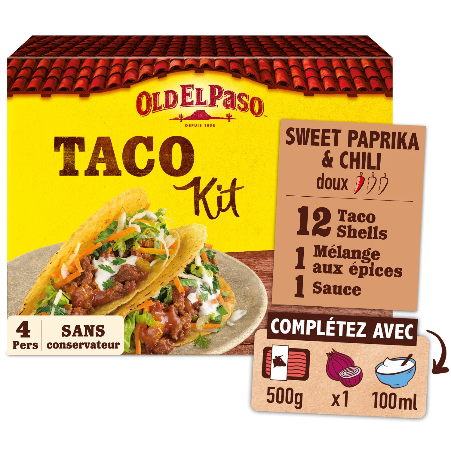 Kit Taco Paprika Chili 308g - Old El Paso